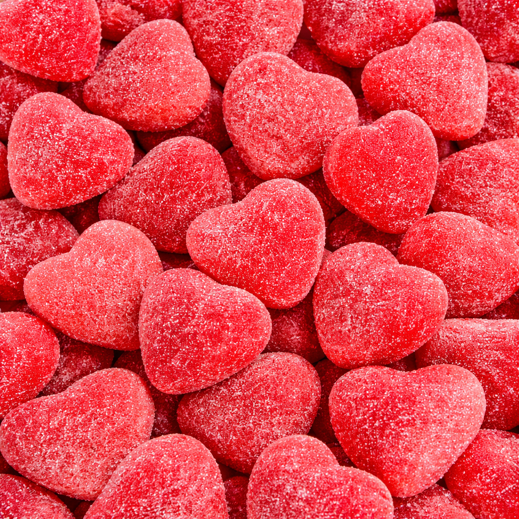 Saure Erdbeer Herzen (500g)