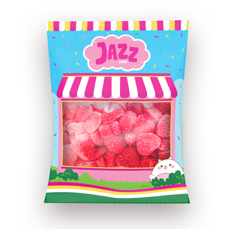 Saure Erdbeer Herzen (500g)