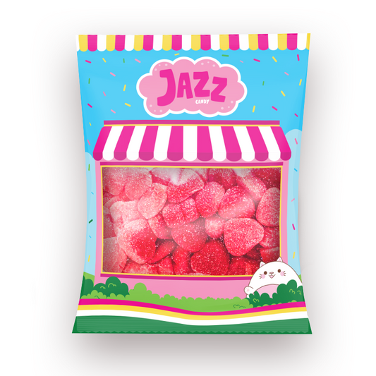 Saure Erdbeer Herzen (500g)