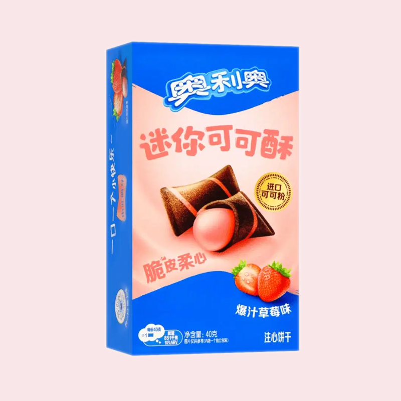 Oreo Mini Cocoa Crisp Strawberry Asia 40g