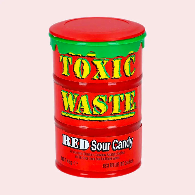 Toxic Waste Red Sour Candy Toxic Waste