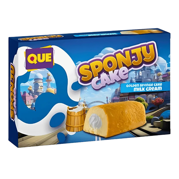 Que Sponjy Cake Milk Cream 200g